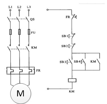 電動(dòng)機(jī)異地雙控制電路圖